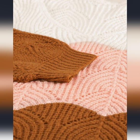 New Puff Sleeve Color Block Sweatshirt - Picture 8 of 11